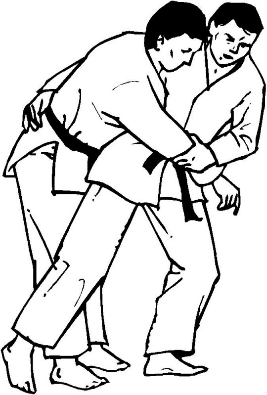 Plansa de colorat cu Judo 10 2
